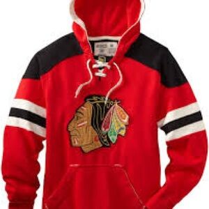 CCM Blackhawks Red and Black Team Hoodie